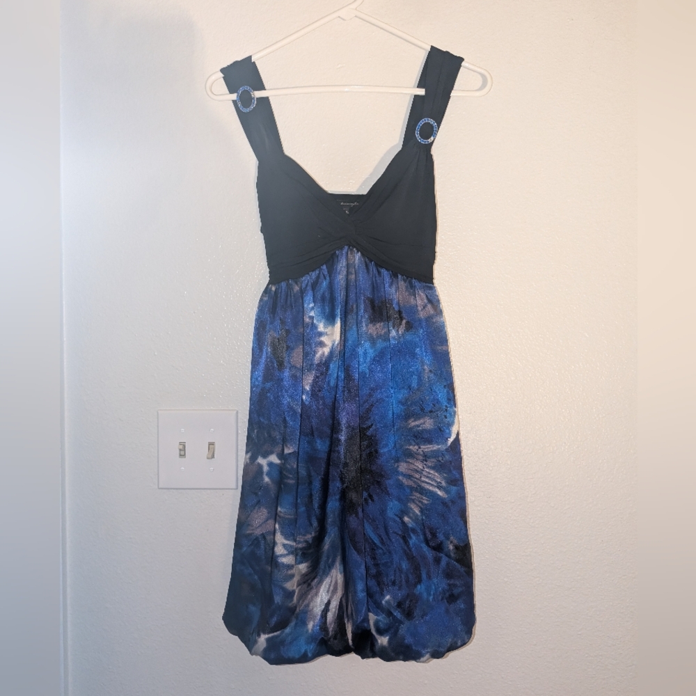 City Triangles Black and Blue Mini Dress
